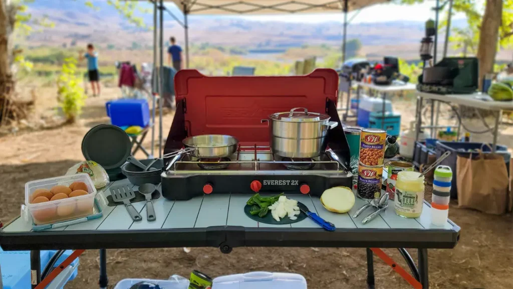 family camping kitchen gear